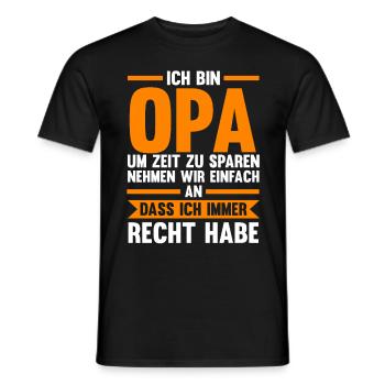 Großvater Großpapa Opi Opa - Männer T-Shirt - Schwarz - Vorne - AI Model Male 178 light (178cm)