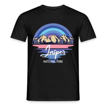 Jasper Canada National Park Icefields Wasserfallbe - Männer T-Shirt - Schwarz - Vorne - AI Model Male 178 light (178cm)
