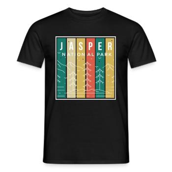 Jasper National Park Kanada Souvenir Mountains Cam - Männer T-Shirt - Schwarz - Vorne - AI Model Male 178 light (178cm)