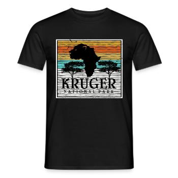 Parc national des léopards Afrique Kruger Safari Big Five - T-shirt homme - noir - Devant - AI Model Male 178 light (178cm)