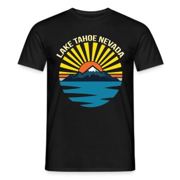 Kalifornien Lake Tahoe Camping Wandern Natur Wildl - Männer T-Shirt - Schwarz - Vorne - AI Model Male 178 light (178cm)
