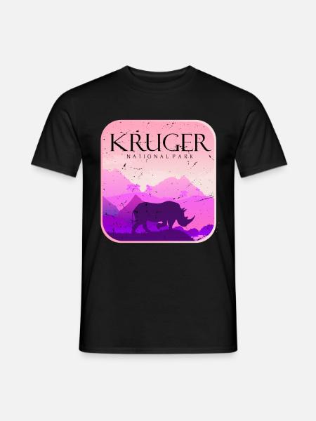 Rhino Kruger National Park Safari Afrika Big Five - Mænd T-shirt - sort
