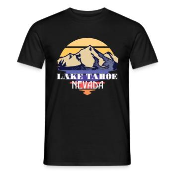 Lac Tahoe Montagnes Faune Grizzli Californie - T-shirt homme - noir - Devant - AI Model Male 178 light (178cm)