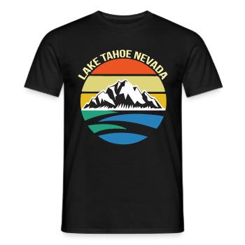 Montagnes Lac Tahoe Californie Nature Camping Randonnée - T-shirt homme - noir - Devant - AI Model Male 178 light (178cm)