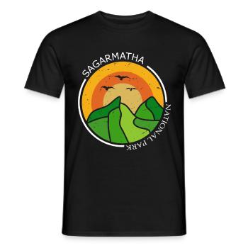 Parc national de Sagarmatha Tibet Everest Neige Népal - T-shirt homme - noir - Devant - AI Model Male 178 light (178cm)