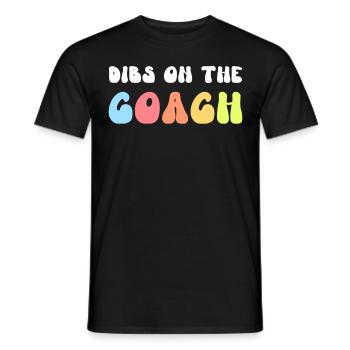 Dibs On The Coach, drôle d’entraîneur de football - T-shirt homme - noir - Devant - AI Model Male 178 light (178cm)