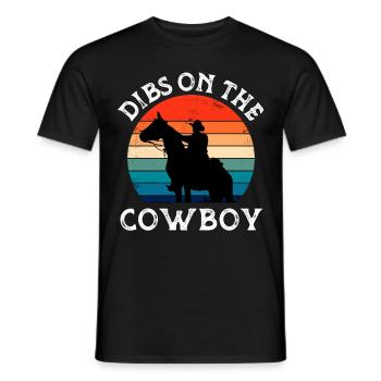 Dibs On Le cow-boy, drôle de femme de fermier - T-shirt homme - noir - Devant - AI Model Male 178 light (178cm)