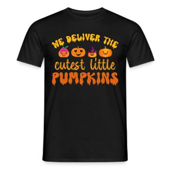Wir liefern die süßesten kleinen Kürbisse - Männer T-Shirt - Schwarz - Vorne - AI Model Male 178 light (178cm)
