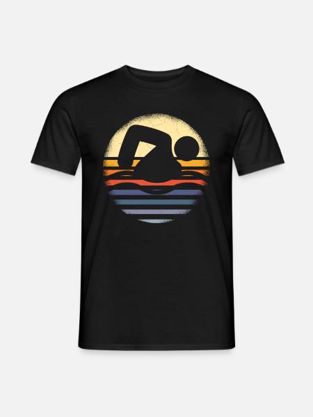 Schwimmer Schwimmen Spruch - Männer T-Shirt - Schwarz