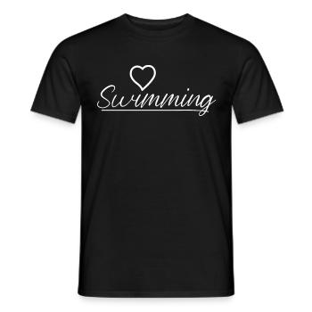 Schwimmer Schwimmen Spruch - Männer T-Shirt - Schwarz - Vorne - AI Model Male 178 light (178cm)