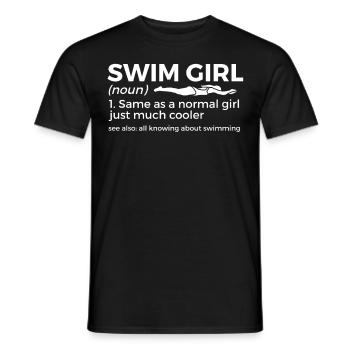 Schwimmer Schwimmen Spruch - Männer T-Shirt - Schwarz - Vorne - AI Model Male 178 light (178cm)