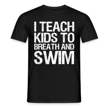 Schwimmer Schwimmen Spruch - Männer T-Shirt - Schwarz - Vorne - AI Model Male 178 light (178cm)