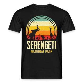 Serengeti Big Five Safari Souvenir Afrique National - T-shirt homme - noir - Devant - AI Model Male 178 light (178cm)