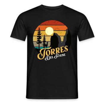 Nationalpark Torres del Paine Patagonien Chile Eis - Men's T-Shirt - black - Front - AI Model Male 178 light (178cm)