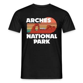 Parc national Souvenir Utah Rocks Nature Hike - T-shirt homme - noir - Devant - AI Model Male 178 light (178cm)