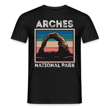 Arches National Park Utah Moab Canyon Mur souvenir - T-shirt homme - noir - Devant - AI Model Male 178 light (178cm)
