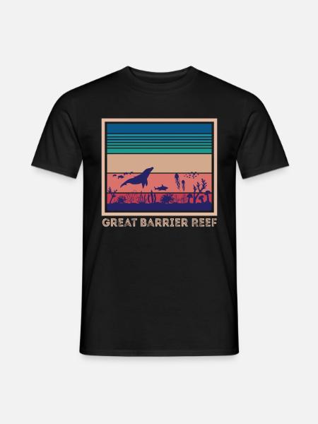 Coral Reef Australia Great Barrier Reef Diving - Men's T-Shirt - black