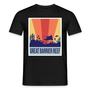 Tauchen Great Barrier Reef Souvenir Australien Tau - Männer T-Shirt - Schwarz - Vorne - AI Model Male 178 light (178cm)