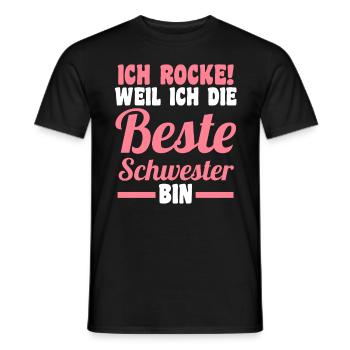 Beste Schwester - Männer T-Shirt - Schwarz - Vorne - AI Model Male 178 light (178cm)