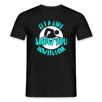 Schwimmer Schwimmen Spruch - Männer T-Shirt - Schwarz - Vorne - AI Model Male 178 light (178cm)