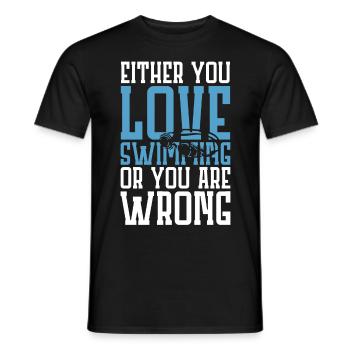 Nageur Nageant Dicton - T-shirt homme - noir - Devant - AI Model Male 178 light (178cm)