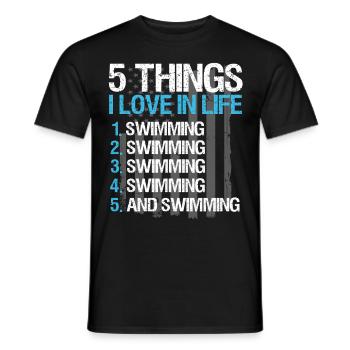 Nageur Nageant Dicton - T-shirt homme - noir - Devant - AI Model Male 178 light (178cm)