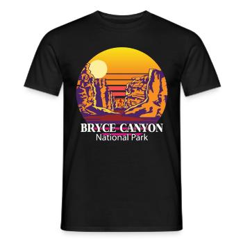 Bryce Canyon Souvenir Parc National Rocks Utah Cam - T-shirt homme - noir - Devant - AI Model Male 178 light (178cm)