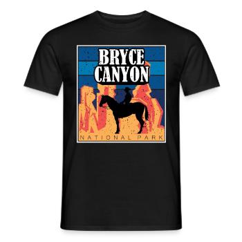Parc national de Bryce Canyon Utah Souvenir Randonnée - T-shirt homme - noir - Devant - AI Model Male 178 light (178cm)