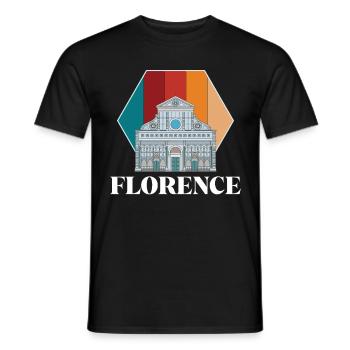 Florence Cathedral Tuscany Dome Italian - Men's T-Shirt - black - Front - AI Model Male 178 light (178cm)