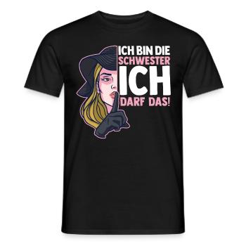 Geschwister Familie Schwestern Schwester - Männer T-Shirt - Schwarz - Vorne - AI Model Male 178 light (178cm)