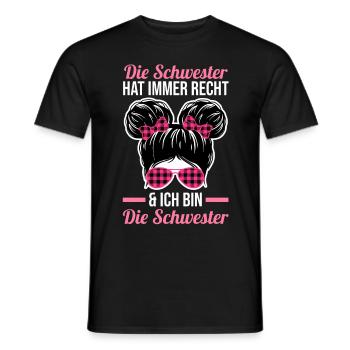 Geschwister Familie Schwestern Schwester - Männer T-Shirt - Schwarz - Vorne - AI Model Male 178 light (178cm)