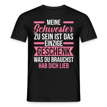 Geschwister Familie Schwestern Schwester - Männer T-Shirt - Schwarz - Vorne - AI Model Male 178 light (178cm)