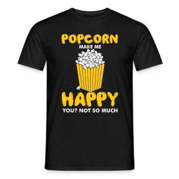 Popcorn Movie Nights Rice Snack Movie Night - T-shirt homme - noir - Devant - AI Model Male 178 light (178cm)