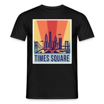 NYC Times Square New York Souvenir New York City T - Männer T-Shirt - Schwarz - Vorne - AI Model Male 178 light (178cm)
