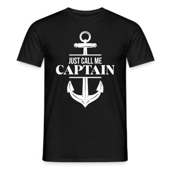 Capitaine d’ancre Souvenir de la mer du Nord - T-shirt homme - noir - Devant - AI Model Male 178 light (178cm)