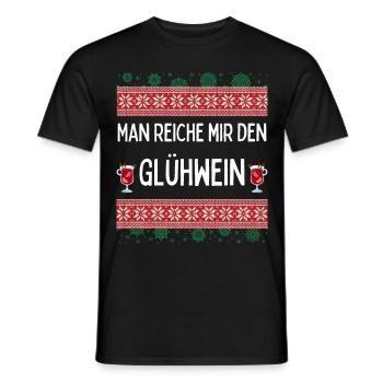Glühwein Advent Weihnachten Sprüche Markt Outfit - Männer T-Shirt - Schwarz - Vorne - AI Model Male 178 light (178cm)