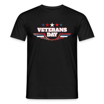 Logo For Veterans Day - Männer T-Shirt - Schwarz - Vorne - AI Model Male 178 light (178cm)