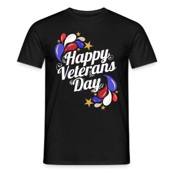 Logo For A Happy Veterans Day - Männer T-Shirt - Schwarz - Vorne - AI Model Male 178 light (178cm)