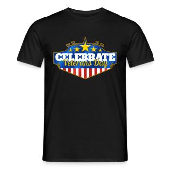 Logo To Celebrate Veterans Day - Männer T-Shirt - Schwarz - Vorne - AI Model Male 178 light (178cm)