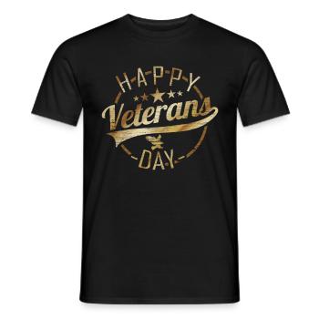 Special Logo for A Happy Veterans Day - Männer T-Shirt - Schwarz - Vorne - AI Model Male 178 light (178cm)