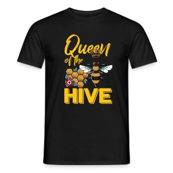 Queen Bee Beekeeper Honey Bee Beekeeping Bienenliebh - Men's T-Shirt - black - Front - AI Model Male 178 light (178cm)