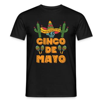 Cinco de Mayo Sombrero Cactus Skull Mexican Souven - Männer T-Shirt - Schwarz - Vorne - AI Model Male 178 light (178cm)