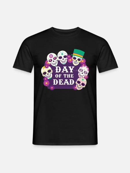 Tag Der Toten Sugar Skull mexikanischen Feiertags - Männer T-Shirt - Schwarz