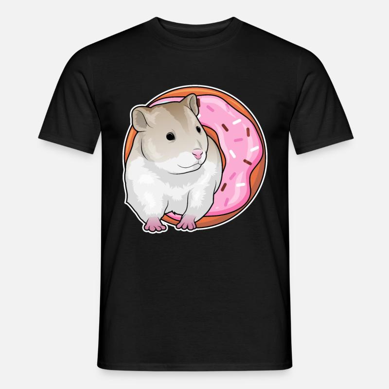 Hamster Donut - Männer T-Shirt - Schwarz