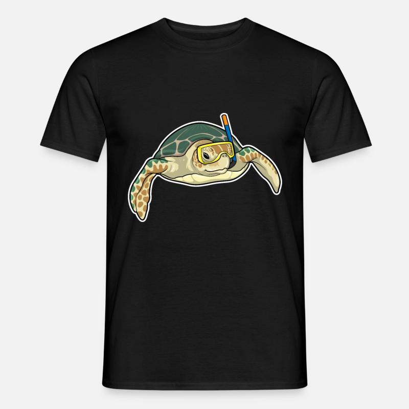 Turtle Diver Snorkel - Men’s T-shirt - black