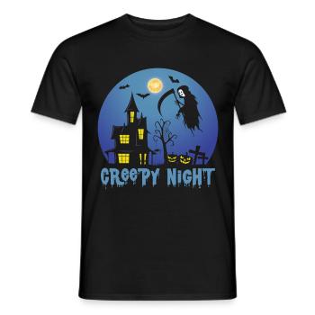 Sensenmann Gruseliger Nachtengel des Todes Hallowe - Männer T-Shirt - Schwarz - Vorne - AI Model Male 178 light (178cm)