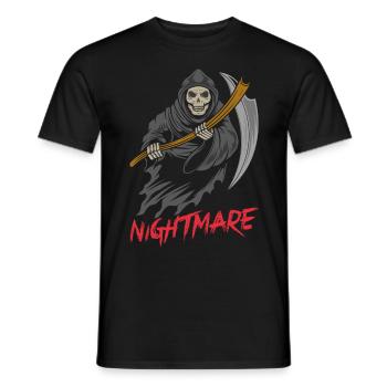Grim Reaper Nightmare Scythe Angel Of Death Hallow - Men's T-Shirt - black - Front - AI Model Male 178 light (178cm)