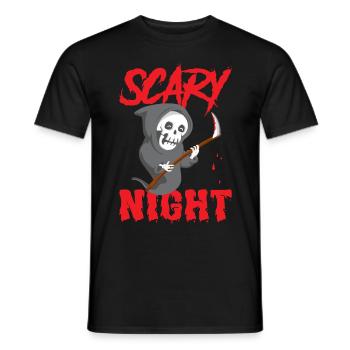 Grim Reaper Scary Night for Halloween Angel Of Dea - Men's T-Shirt - black - Front - AI Model Male 178 light (178cm)