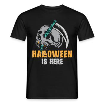 Halloween-Sensenmann-Engel des Todes - Männer T-Shirt - Schwarz - Vorne - AI Model Male 178 light (178cm)