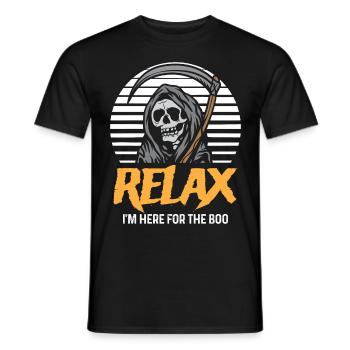 Merry Grim Reaper Angel of Death Halloween Sens - Men's T-Shirt - black - Front - AI Model Male 178 light (178cm)